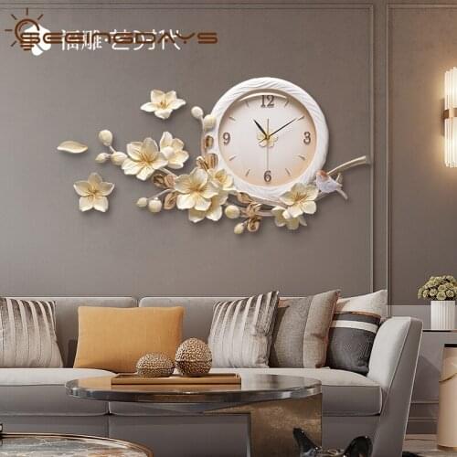 Creative Fashion Home Clock Living Room Hanging Wall Clock Decorative Art Wall Watch Luxury and Simplicity Modern Quartz Clock