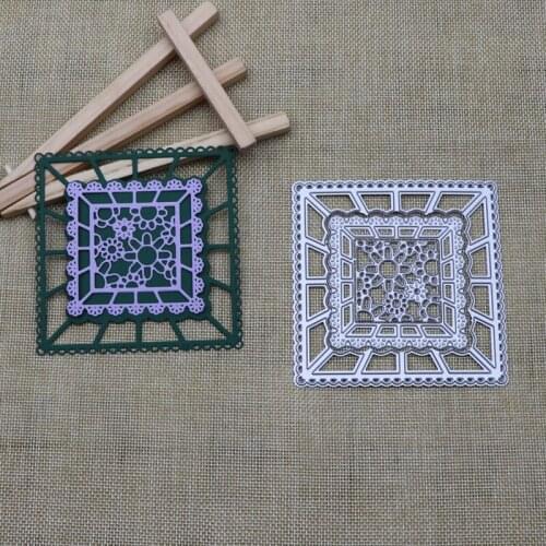 Square Metal Cutting Dies Flower Stencil Template for Scrapbooking Paper Craft Album Card Gift Decor Knife Punch Die Cut New