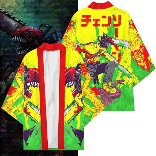 HOT Fashion Anime Cosplay Kimono Chainsaw Man Costume Loose Leisure Women Adult Clothes Student Trendy Coat Cloak Pajamas