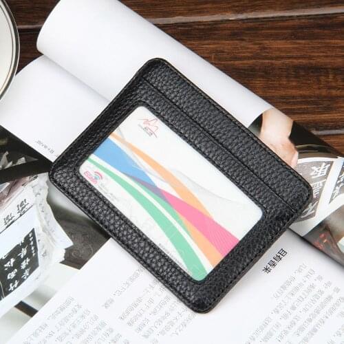 ISKYBOB 1PC Mens New Fashion PU Leather Wallet Front Pocket Slim Mini Credit Card ID Holder Purse Wholesale Hot Sale