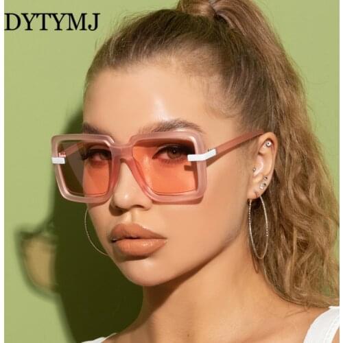 DYTYMJ 2021 Square Oversized Sunglasses Women New Brand Glasses Women/Men Vintage Men Hip Hop Eyeglasses Women Shades UV400