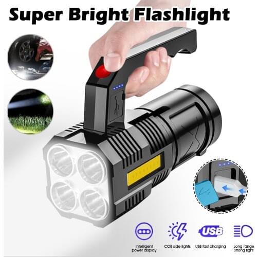 Portable Strong Light High Power Led Flashlight Camping Hiking Lamps Powerful Flashlights Waterproof Rechargeable flashlight