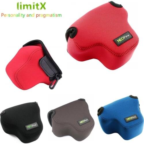 Portable Neoprene Camera bag Soft Case Cover for Sony Alpha 7C A7C cameras with 28-60mm lens
