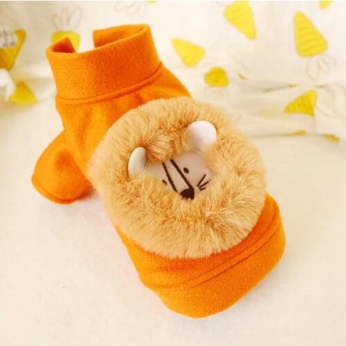 Warm Plush Lion Dog Clothes for Small Dogs Cat Yorkshire Winter Thick Puppy Coat Chihuahua Jacket Pets Clothing french bulldog