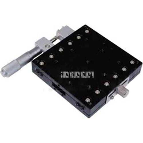 X-axis Slides LX90-L Sliding Table Cross Roller Guides Micrometers Manually Adjustable Platform 12.5MM 93.1N (9.5kgf) (90x90)