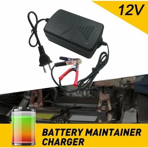 1pcs Black Auto Car Motorcycle ATV DC 12V/1A 15W Universal Charger Portable Tender Rechargeable Battery Multi-mode Maintain P1N2