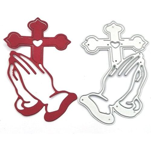 1PC Silver Vine Cross Bless Metal Cutting Dies Stencils For DIY Scrapbooking Decorative Embossing Handcraft Die Cutting Template