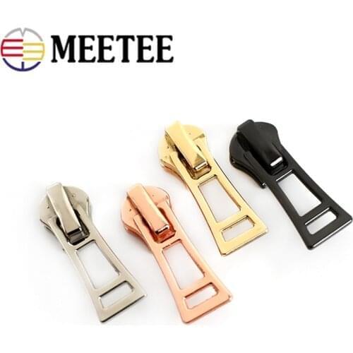 10pcs/20pcs Meetee Zipper Sliders Pulls Lock 5# Zip Head for Metal Zippers DIY Handbag Bags Clothing Sewing Accessories Tailor