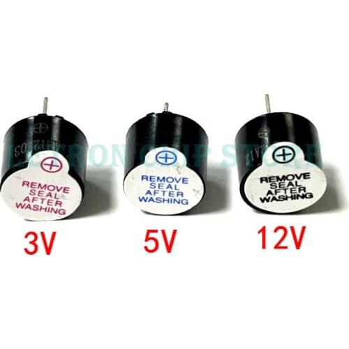 10pcs 3v 5v 12v Active Buzzer Magnetic Long Continous Beep Tone 12*9.5mm new and original