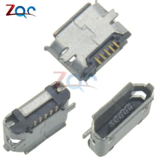 10PCS Type B Micro USB 5P 5-pin Micro USB Socket Jack 5Pins Micro USB Female Connector Connectors Port PCB Board