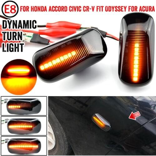 2pcs Dynamic Led Side Marker Turn Signal Light Sequential Blinker Lamp For Honda Integra DC5 Type R Models 2002-2006