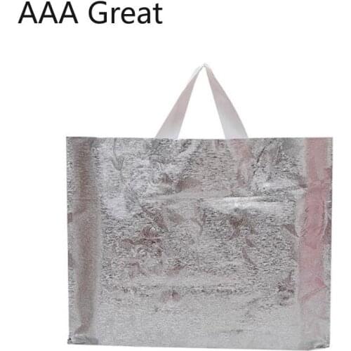 50Pcs/Lot Gift Bag Clothes Storage Shopping Bag Handle Party Wedding Aluminum Foil Candy Cake Wrapping Bags Supermarket Pouches
