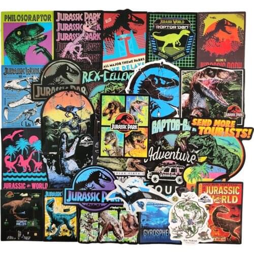 75pcs/pack Jurassic Park Dinosaur Animals Graffiti Stickers For Furniture Wall Desk DIY Chair Toy Car Trunk Computer Motorcycle
