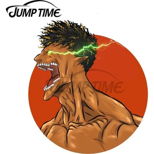 JumpTime 13 x 12cm Attack on Titan Titan Black Personality Car Sticker Creative Vinyl Waterproof Scratch-proof Vehicle Decal