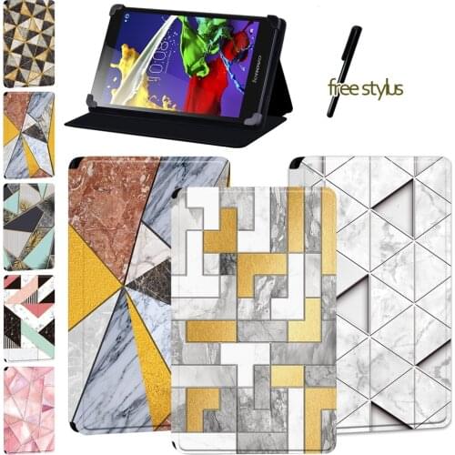 Shape Leather Tablet Case for Lenovo Tab 2 A8/Tab 2(A7-10/A7-10F)/A10-70/Tab 3(7 Essential/10.1)/Tab 4(8/8 Plus/10 /10 Plus)