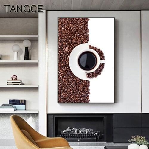 Coffee Beans Fruit Blueberry Canvas Painting High Tea Posters n Prints Wall Art Pictures for Cafe Coffee Shop Pop Decoration Art