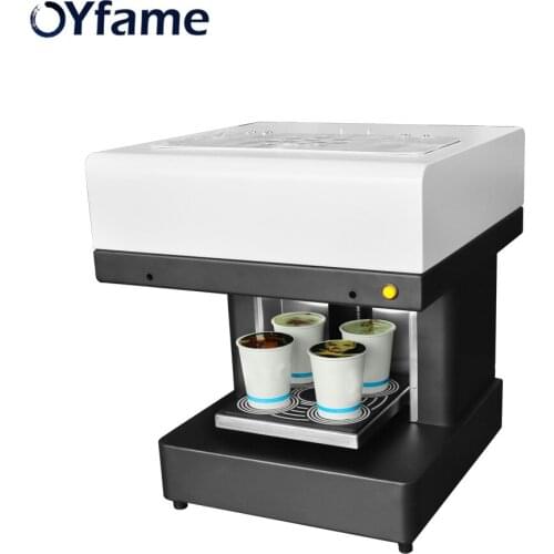 OYfame Coffee Printer Automatic 4 cup Art Coffee Printer Latte Printing Machine For Cake Chocolate Dessert Biscuits Milk Tea