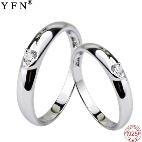 100% Real 925 Sterling Silver Ring Crystal Charming Rings For Lovers Luxury Fashion Jewelry Wedding Engagement Gift GNJ0190