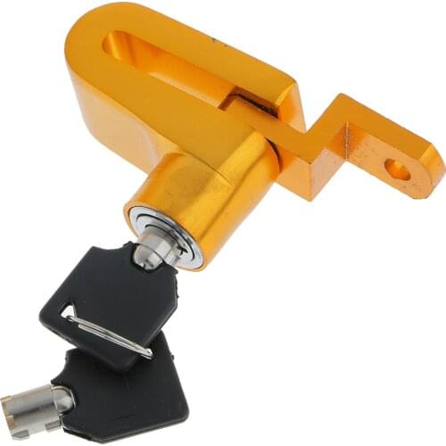 Gold Motorcycle Bike Disc Breaks Lock Security Kit For Street Offroad Bike