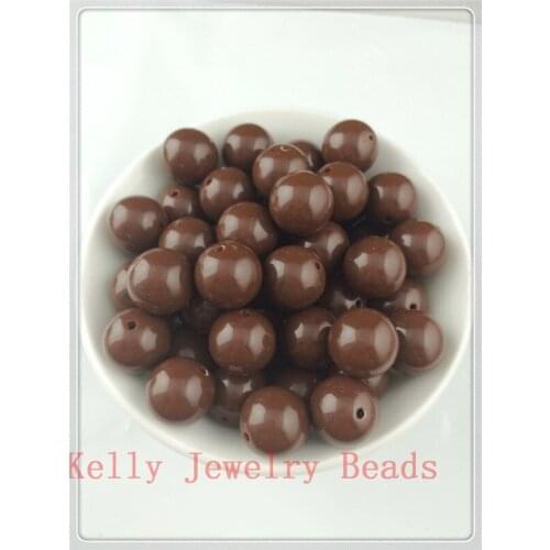 6MM 3000pcs Coffee/Black/Beige Chunky Gumball Bubblegum Acrylic Solid Beads Chunky Beads for Jewelry Making Necklace DIY Beads
