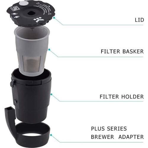 Best Reusable Coffee Filter Compatible with Keurig My K-Cup 1.0&2.0 All Keurig Home Coffee Makers (Black, 2Pcs/Pack)