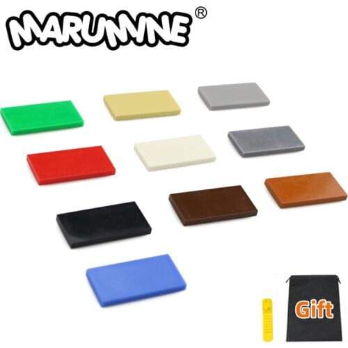 MARUMINE 200PCS 2 x 4 Tile Building Blocks Plate Bricks 87079 MOC Blocks Learning Educational Toys For Kids