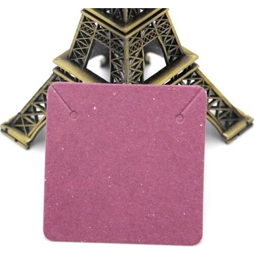 Fashion Multiple Green Blue Paper Necklace Card Packaging 5x5cm 200pcs/lot Jewelry Display Cards Custom Logo Kraft Paper