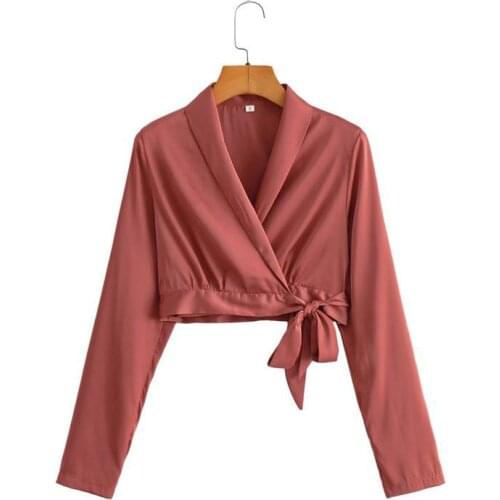 2021 New Spring Summer Women Female Sexy Polyester Shirt Brand Blouse Outwear