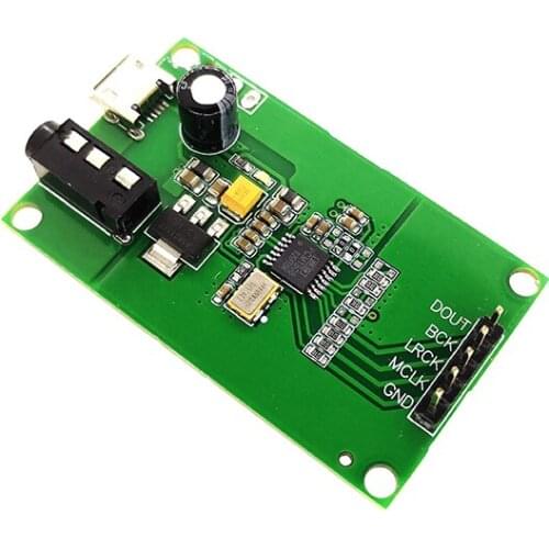 PCM1808 ADC AUX 3.5 Stereo Single-ended Analog Audio to I2S IIS Digital Output Board Coding