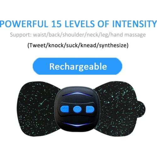 Portable USB Charging Mini Massage Stickers Neck Decals Cervical Full Body Muscle Relaxing Massager Pulse Pads Healthy Care