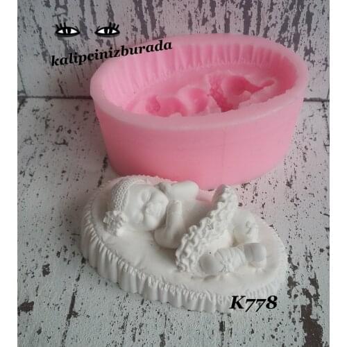 Sleeping baby silicone mold