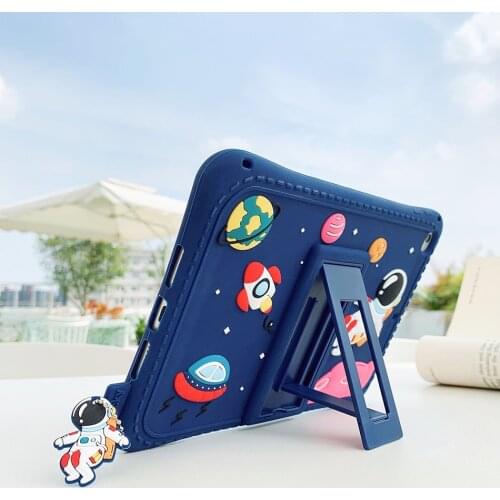 Cartoon Back Cover for iPad Air 4 10.2 10.5 Pro 11 Silicone Case with Funda Stand for iPad 2 3 4 5 6 7 8 9.7 Shockproof Cover