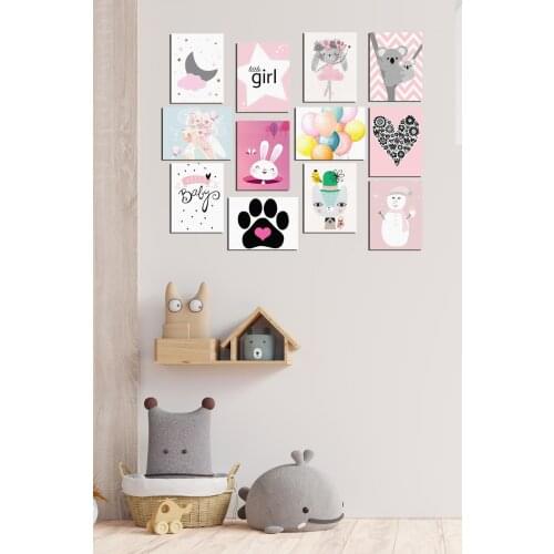 Modern Style 12 Piece Mdf Table Wall Decorative Gift Table Set 15x20cm