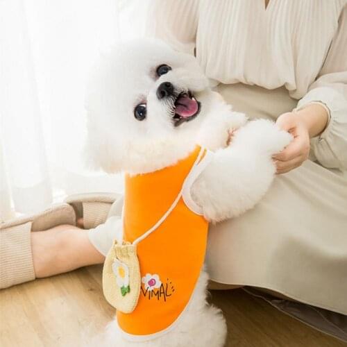 Dog Life Vest AdjustablePet Clothes 3D Cross-body Bag Design Skin-friendly Breathable Pet Cats Vest for Summer Pupp