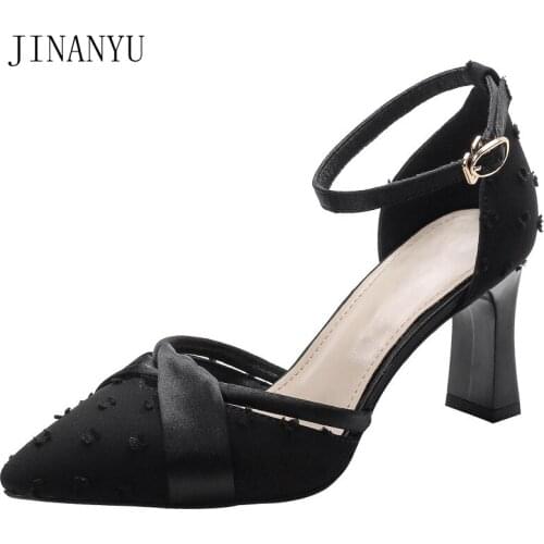 Wedding Shoes Bride Womens Dress Shoes Heels Black Beige Shoes Spring Summer New Women High Heels Woman Pumps Sandalias Femenina