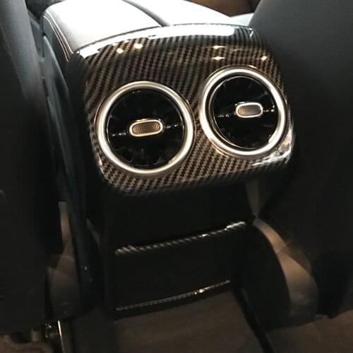 For Mercedes Benz A CLA Class W177 C118 A200 A220 CLA200 Rear Armrest Box Air Outlet Trim Cover Stickers Accessories Car Styling