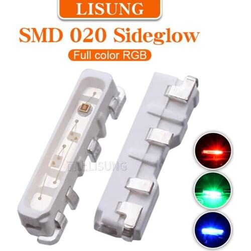 1000pcs/bag Side Smd 020 LED 3.8*0.6mm Rgb Fullcolor Multicolor 4pins Light Emitting Diode Side-emitting Lamps Smt Assorted Kit