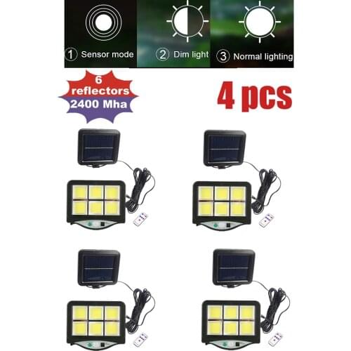 4pcs seperable Solar Powered Lamp Solar Street Light For Outdoor Garden Wall Yard LED Security Lighting Adustable Lighting Angle