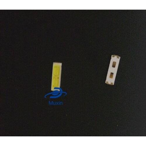 50PCS/Lot SMD 7020 LED 6V Cold White 160mA 80LM For TV/LCD Back light LED