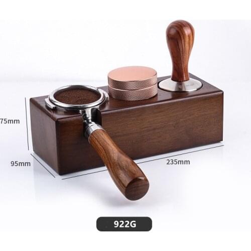 58mm Walnut Wood Coffee Filter Tamper Holder Espresso Tamper Mat Stand Coffee Maker Support Base Rack Coffee Accessories 51