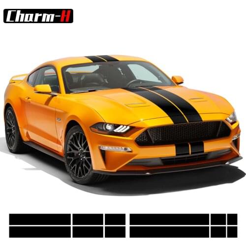 Car Racing Stripes Front to Rear Kit Wrap Vinyl Decal Stickers for Ford Mustang 2009-2021 Accessories