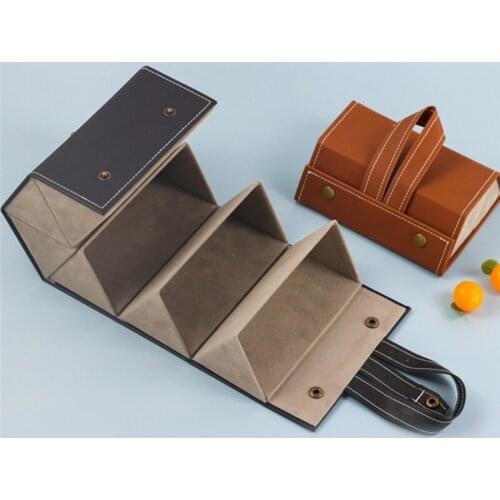 Glasses Case Cover PU Leather 2/3/4/5/6 Multislot Sunglasses Holder Box Eyeglasses Storage Display Bag Travel Portable Organizer