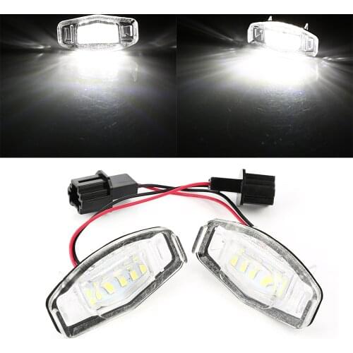 2pcs White 18 LED License Plate Lights For Acura RL TSX RDX Honda Civic Accord