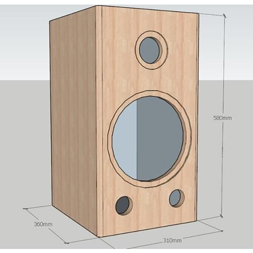 IWISTAO 1 PC HIFI 2 Way 10 Inches Solid Wood Empty Speaker Cabinet Volume 46L for Tube Amplifier