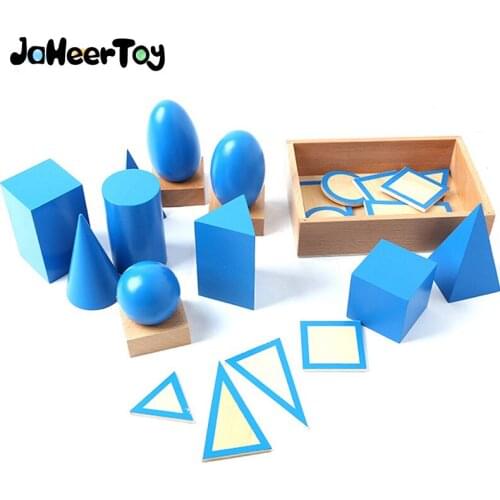 JaheerToy Montessori Early Childhood Educational Wooden Toys Geometric Assembling Blocks Baby Shape Cognition Teaching Aid
