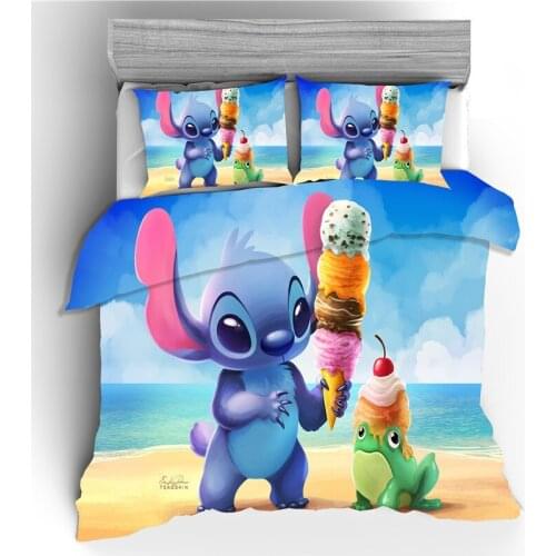Disney Lilo & Stitch Bedding Sets Twin Full Queen King Size All Seasons Quilt Cover Duvet Cover Set Pillowcases Luxury Decor