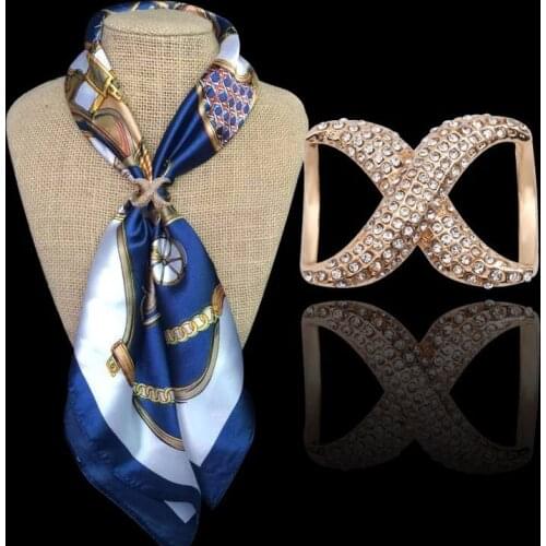 Fashion Womens Brooch With Buckle Shawl Scarf Hairpin Rhinestone Scarf Clip Jewelry Gift Accessories Special Hot Sale