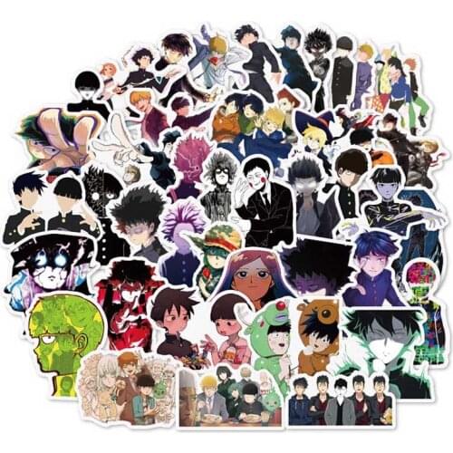 Stickers Mob Psycho 100 Kids Toys Cartoon Anime Mobu Saiko Hyaku Sticker Toys For Children Waterproof Stickers Pack 50 Pcs/Set