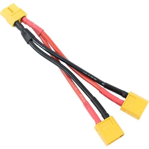 1pack of 10pcs XT60 Parallel Battery 1 Male 2 Female Connector Cable Extension Y Splitter for DIY RC Copter F450 F550 Drone Part