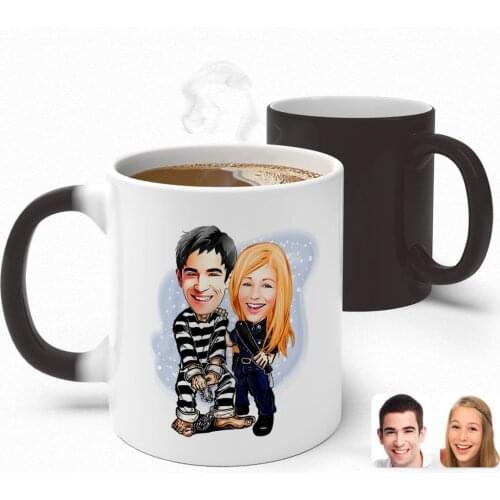 Personalized Valentine Caricature Of Magic Mug Bardak-7